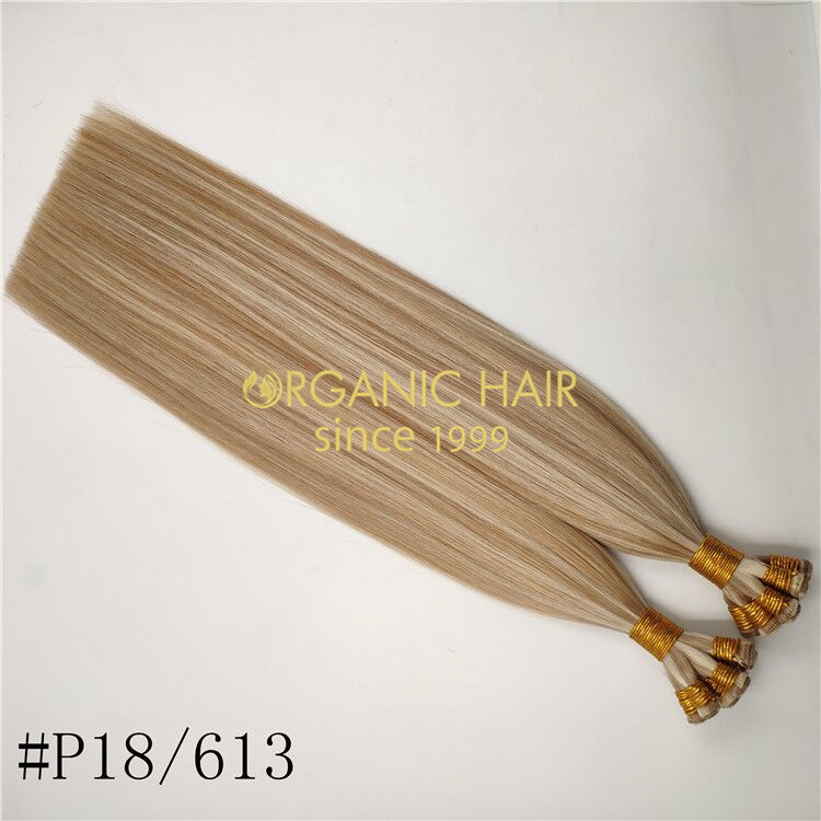 Wholesale human hand tied wefts piano color 18/613 and hot sale X336